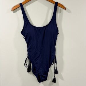 Vince Camuto Women’s Navy Blue One-Piece Swimsuit with Side Ties Size 4